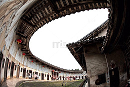 客家围龙屋建筑俯视PNG