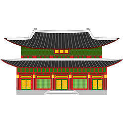 卡通韩国建筑物设计