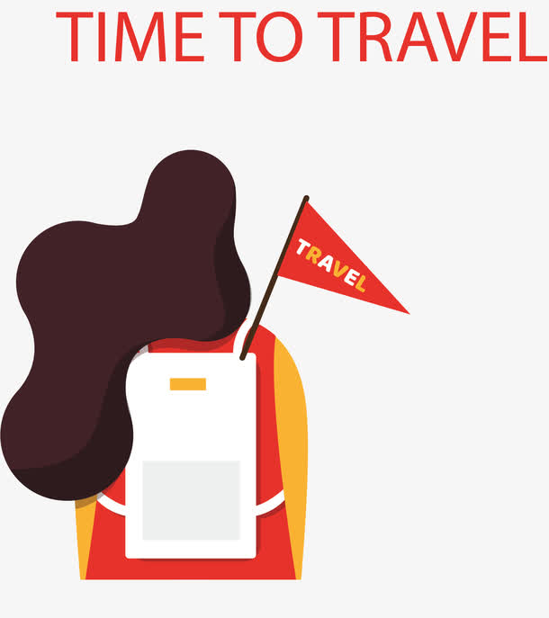 拿着小旗的旅游导游