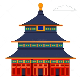 世界旅游海报天坛设计素材