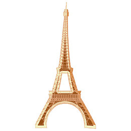 清新创意旅游艾菲尔铁塔元素矢量