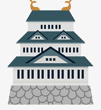 典型日本建筑卡通装饰元素