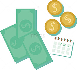 留学旅行创意美元图标矢量素材