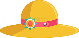 黄色旅行帽世界旅游设计图标素材