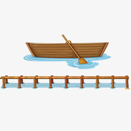 彩色卡通装饰小船设计图