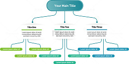 蓝绿色向下组织结构图