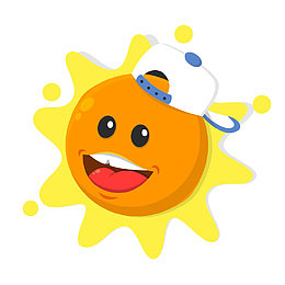 夏天度假阳光卡通太阳矢量素材