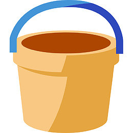 清凉夏日沙滩休闲堆沙游戏塑料桶