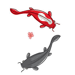彩色双鱼设计小插图