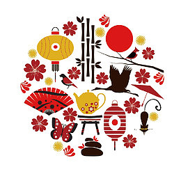 矢量和风装饰花纹