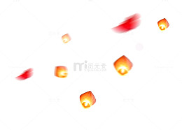 七夕花瓣灯笼素材
