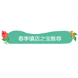 彩色精美天猫春季镇店之宝促销标