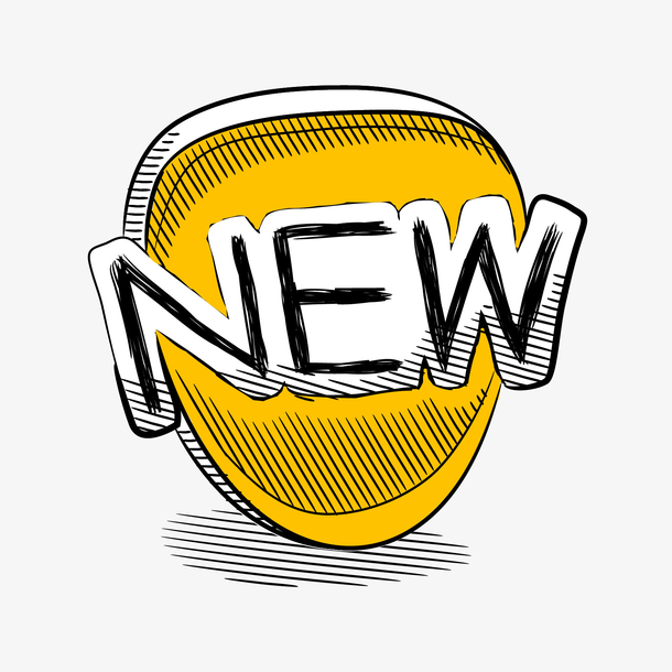 卡通手绘新品标签