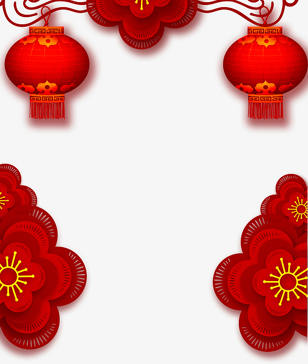 红色中国风灯笼框架