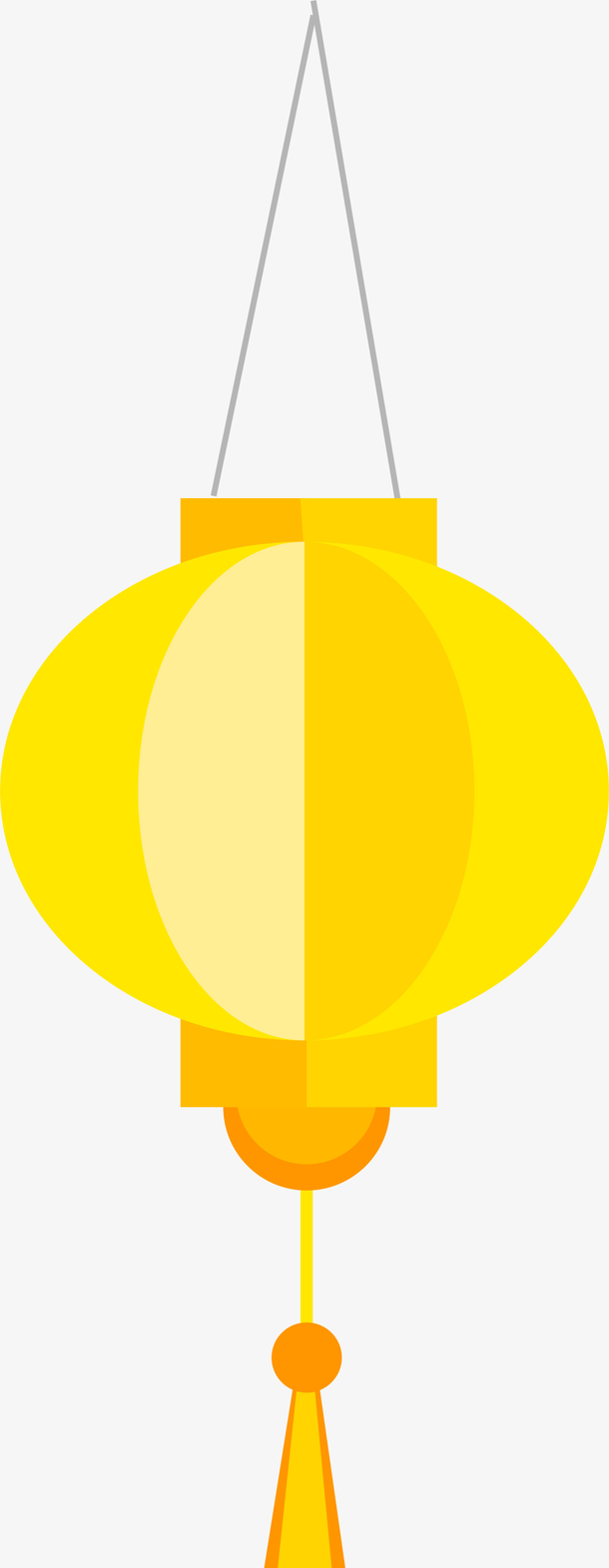 春节黄色灯笼挂饰