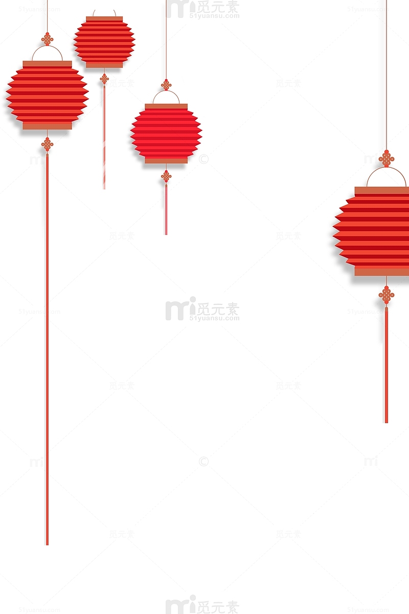 中式红色折叠灯笼