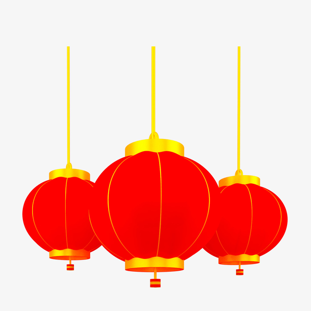新年红色灯笼免抠图
