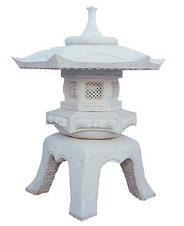 日式庭院白色石头灯