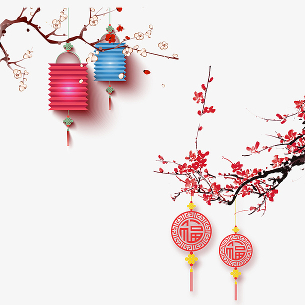 彩色灯笼中国节
