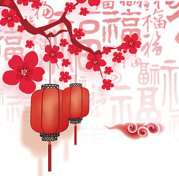 红色灯笼悬挂