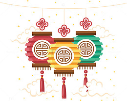 春节折纸灯笼挂饰