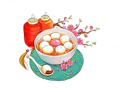 卡通版的元宵节素材