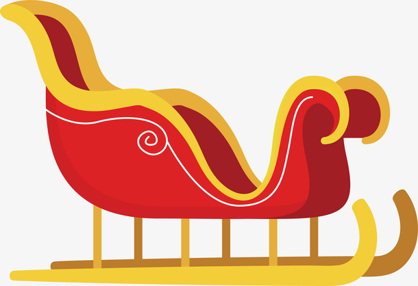 红色的圣诞节雪橇