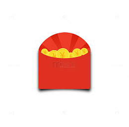 装满金币的方形红包