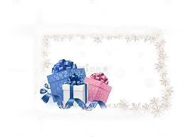 冬季白色雪花边框