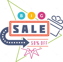 夏季SALE电商标签