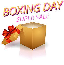 矢量手绘打开的礼盒