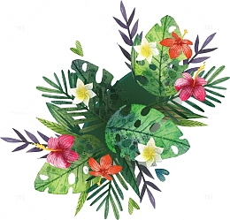 矢量图美丽的花束