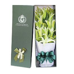 百合花礼盒设计素材