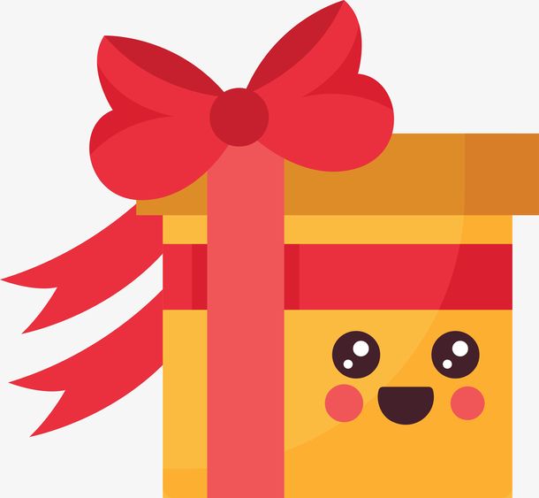 黄色卡通情人节礼盒