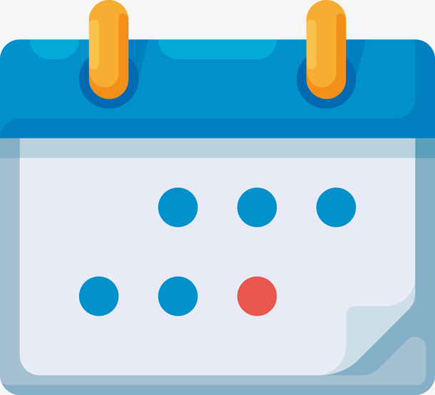 矢量蓝色日历png素材免费下载_觅元素