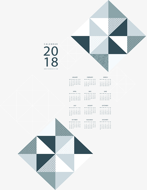 几何菱形2018日历