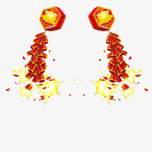 鞭炮 中国风 春节免抠素材免费下载_觅元素51yuansu.com