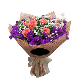 鲜花教师节元素