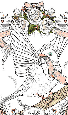 秘密花园填色游戏样式花纹装饰