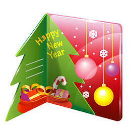 新一年卡圣诞节plastic-new-year-icons