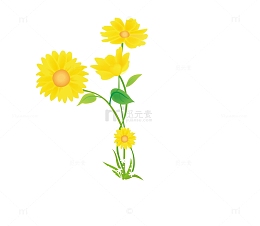 手绘卡通装饰花草装饰海报设计
