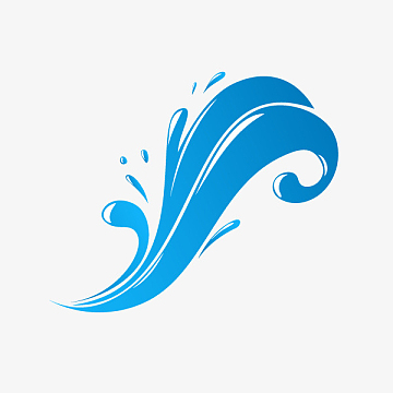 卡通简约浪花朵朵装饰设计