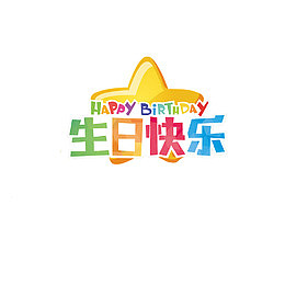 卡通风格生日快乐海报装饰