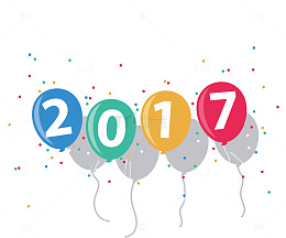 2017气球矢量免抠素材