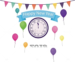 三角彩旗新年派对