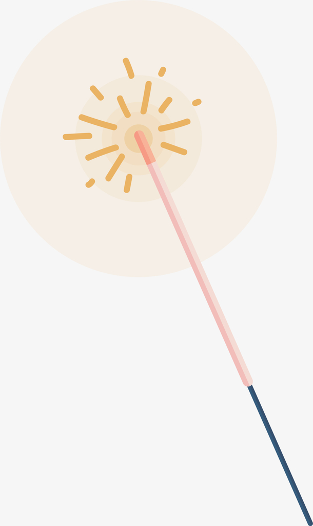 新年卡通粉色烟花棒