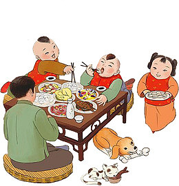新年开心家庭团圆饭