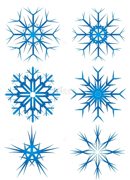 蓝色雪花
