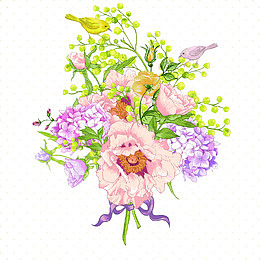 手绘植物花卉矢量