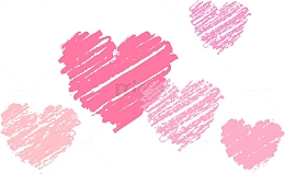 红色母亲节手绘爱心